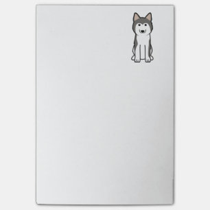Bloco De Notas Desenhos animados do cão do rouco Siberian