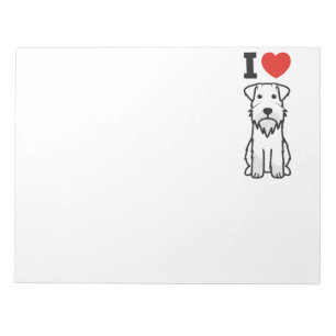 Bloco De Notas Desenhos animados do cão do Schnauzer diminuto