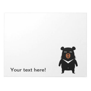 Bloco De Notas Desenhos animados do urso preto