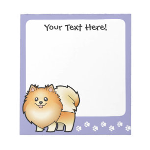 Bloco De Notas Desenhos animados Pomeranian