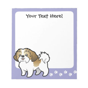 Bloco De Notas Desenhos animados Shih Tzu (filhote de cachorro
