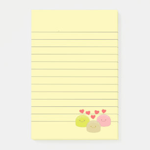 Bloco De Notas Desenhos de Cartoon de Mochi Cute Vinculados