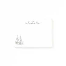 Desert Cactus Botânico Preto Branco