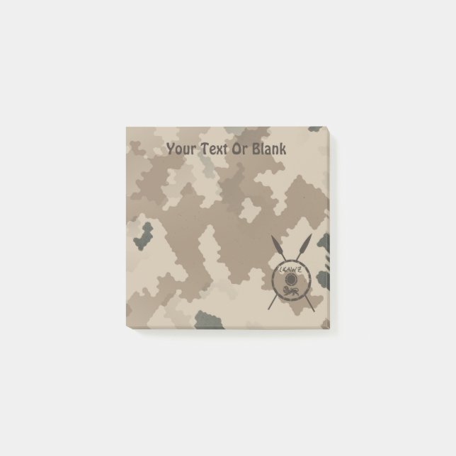 Bloco De Notas Desert Maccabee Shield E Spears (Frente)