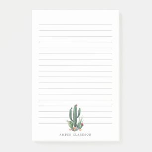 Bloco De Notas Deserto Cactus Bloom Ligado
