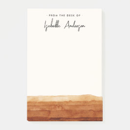 Bloco De Notas Deserto de Abstrato de Aquarela Personalizada Eleg