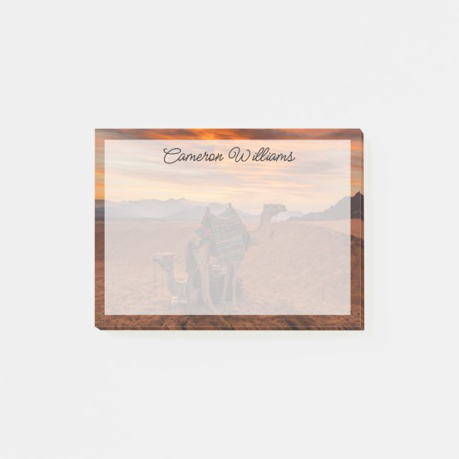 Bloco De Notas Desertos | Bactrian Camel Egypt Sand Dune (Frente)