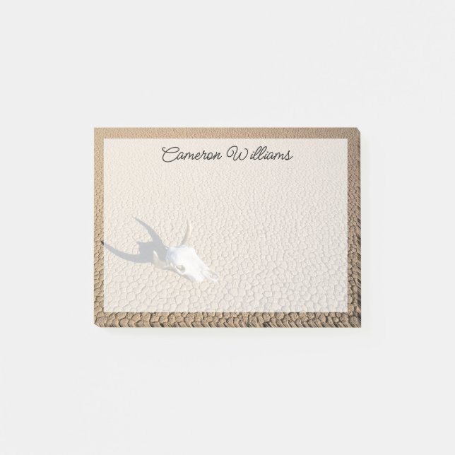 Bloco De Notas Desertos | Crânio de vaca no deserto (Frente)