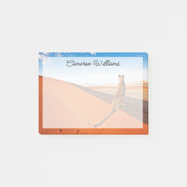 Bloco De Notas Desertos | Deserto Cheetah Savannah (Frente)