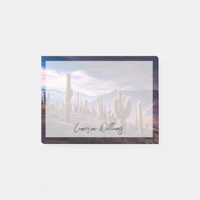 Bloco De Notas Desertos | Paisagem Cactus Argentina (Frente)