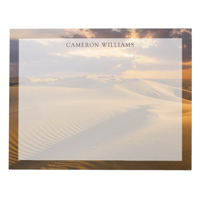 Bloco De Notas Desertos | Paisagem das dunas de areia (Frente)