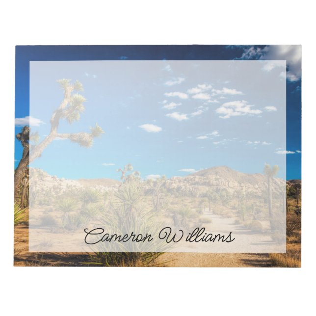 Bloco De Notas Desertos | Parque Nacional Joshua Tree (Frente)