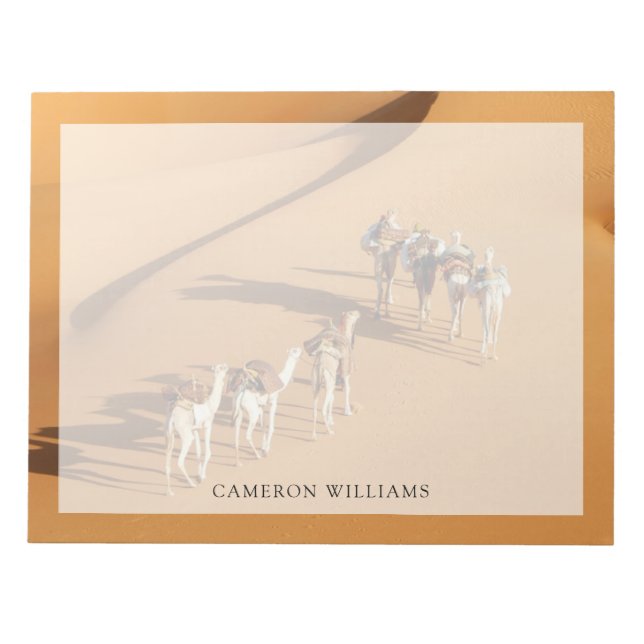 Bloco De Notas Desertos | Tuareg Walk com Camels (Frente)