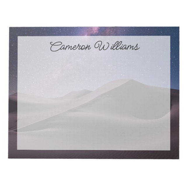 Bloco De Notas Desertos | Via Látea Starry Sky Sand Dune Dubai (Frente)