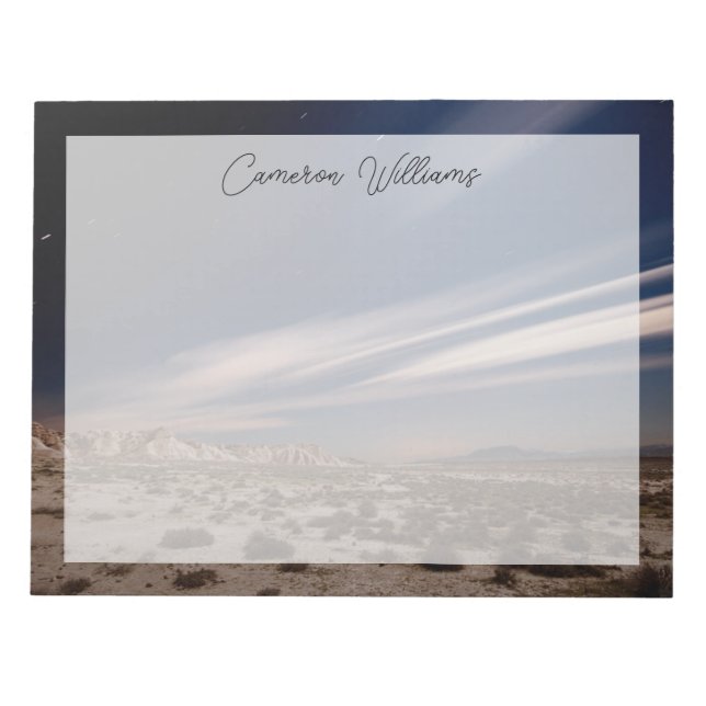 Bloco De Notas Deserts | Navarre Bardenas Desert at Night (Frente)