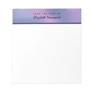 Bloco De Notas Design abstrato roxo e rosado moderno