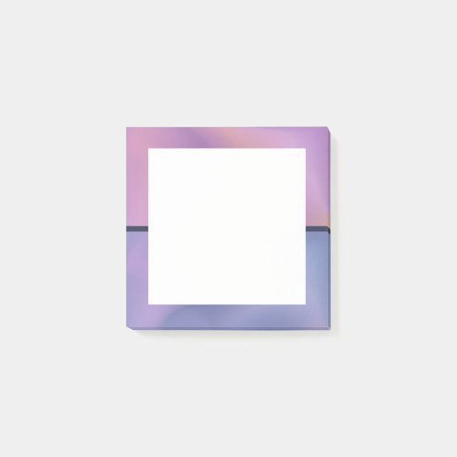 Bloco De Notas Design abstrato roxo e rosado moderno (Frente)