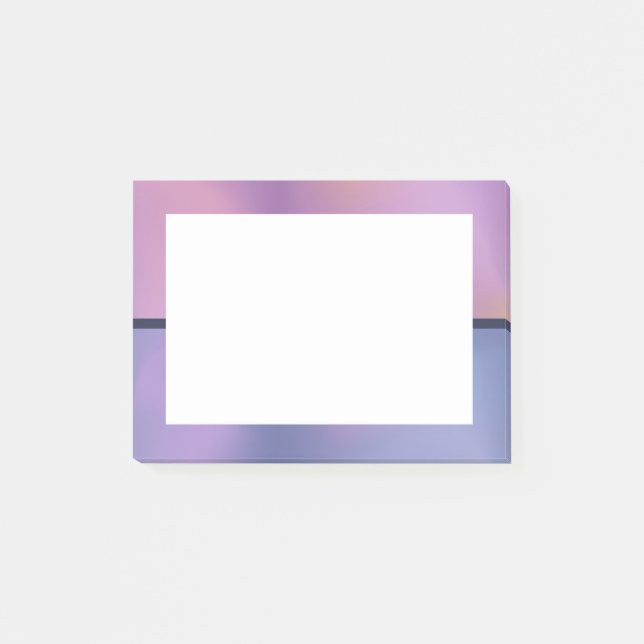 Bloco De Notas Design abstrato roxo e rosado moderno (Frente)
