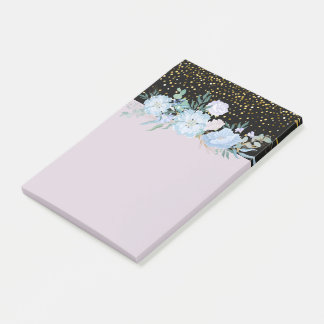 Bloco De Notas Design Blue Floral Business ou Event Stationer