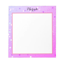 Bloco De Notas design cor-de-rosa estética efêmero