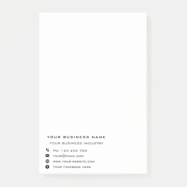 Bloco De Notas Design da sua própria empresa Notas do Modelo® Pos (Frente)