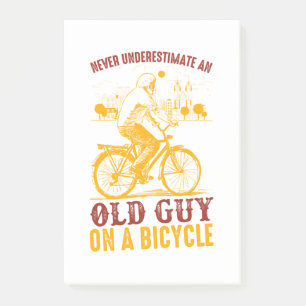 Bloco De Notas Design de Biker Antigo Bicicleta Nunca Subesti