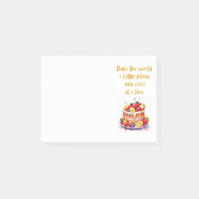 Bloco De Notas design de bolo doce (Frente)