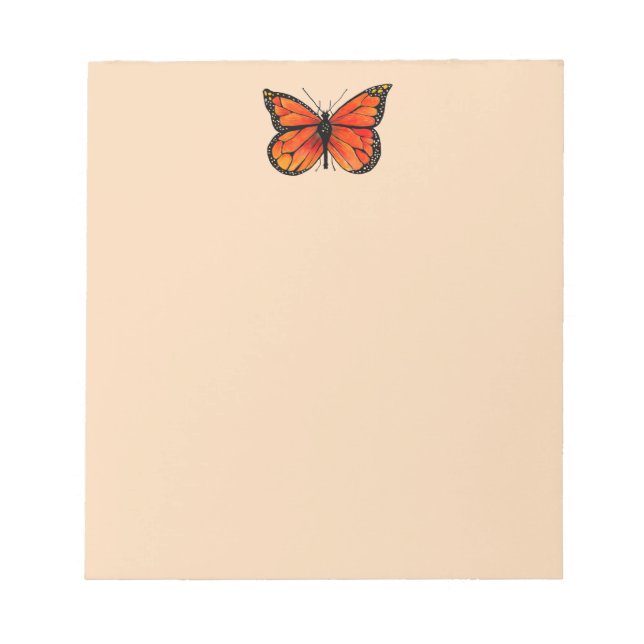 Bloco De Notas Design de borboleta monarca no notebook (Frente)