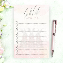 Bloco De Notas Design de Bunny Soft Watercolor Personalizado