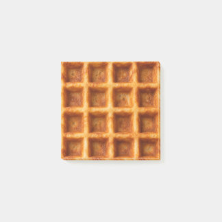 Bloco De Notas Design de Comida de Waffle Quadrado Torrado Realis