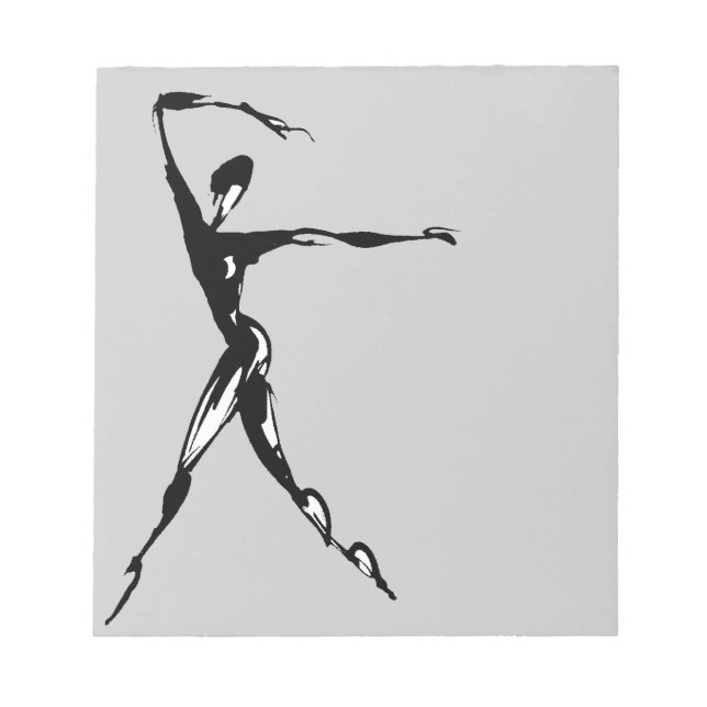 Bloco De Notas design de dança estilizada (Frente)