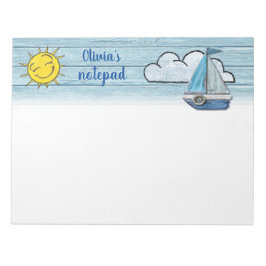 Bloco De Notas Design de Driftwood Beach do Notepad Personalizado