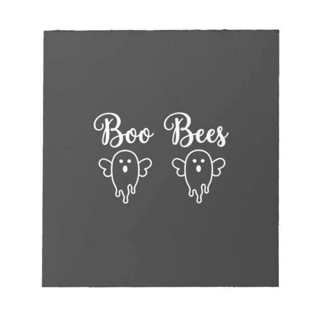 Bloco De Notas Design de Fantasma de Abelhas Boo de Halloween (Frente)