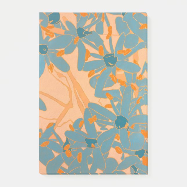 Bloco De Notas Design de Folha Contemporânea Pêssego (Frente)