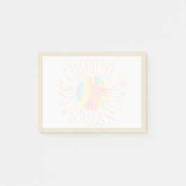 Bloco De Notas Design de Girassol em Aquarela Pastel