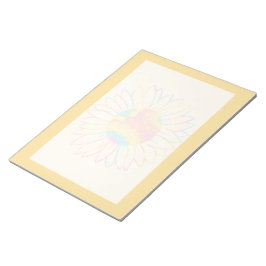 Bloco De Notas Design de Girassol em Aquarela Pastel