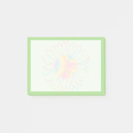Bloco De Notas Design de Girassol em Aquarela Pastel
