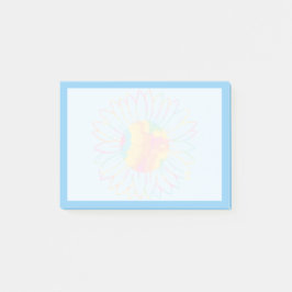 Bloco De Notas Design de Girassol em Aquarela Pastel