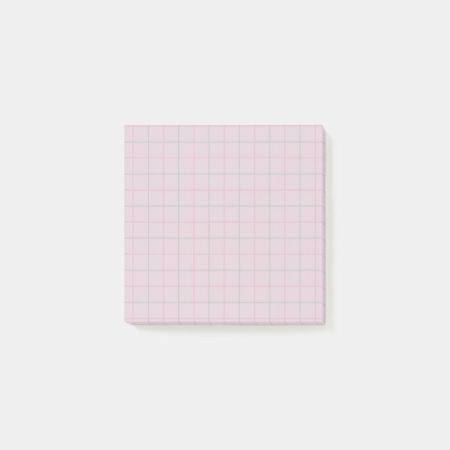 Bloco De Notas Design de Grelha Suave com Padrão Lilac Verificado (Frente)