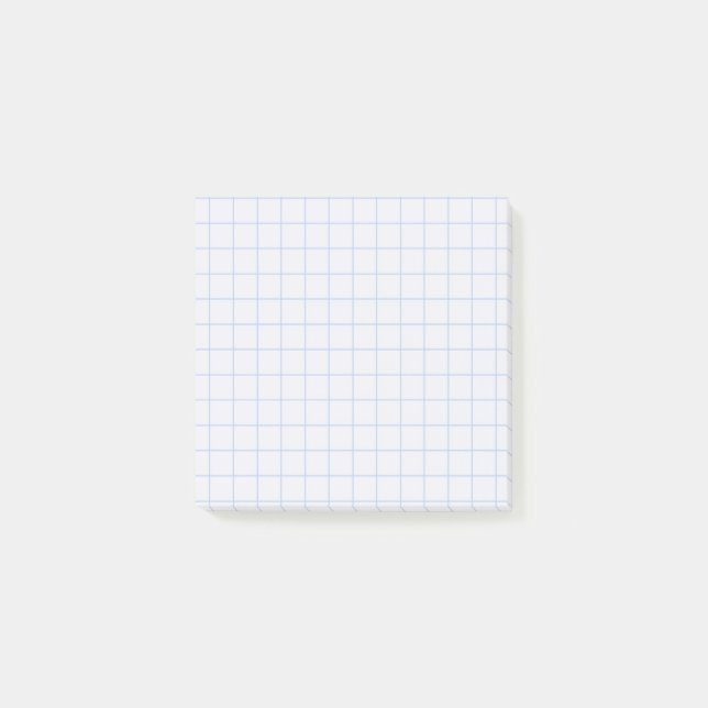 Bloco De Notas Design de Grelha Suave com Padrão Verificado Azul  (Frente)