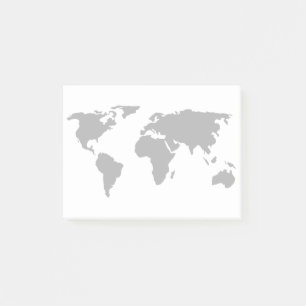 Bloco De Notas Design de Mapa Mundial Simples