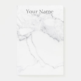 Bloco De Notas Design de Marble do Nome Personalizado