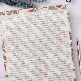 Bloco De Notas Design de Meio século Vermelho Retroativo da Regra