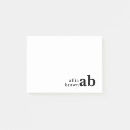 Bloco De Notas Design de Monograma Minimalista Vintage Retro