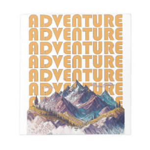 Bloco De Notas Design de montanha da Aventura