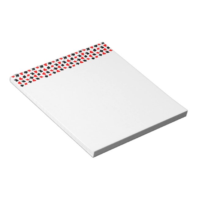 Bloco De Notas Design de Naipes de Cartas (Inclinado)