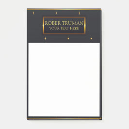 Bloco De Notas Design de ouro elegante azul luxuoso