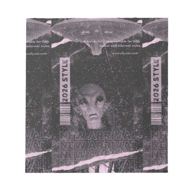 Bloco De Notas Design de OVNI (Frente)