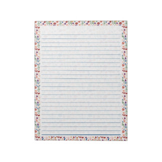 Bloco De Notas design de Padrão Floral Colorido do Notepad de 40