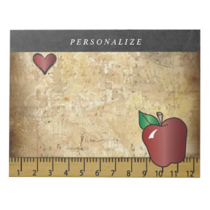 Bloco De Notas Design de Professora Vintage   DIY Texto